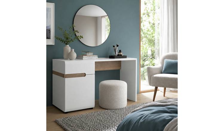 Furniture To Go Chelsea 1 Drawer Desk - White
