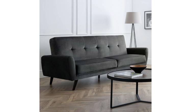 Julian Bowen Monza Velvet 2 Seater Sofa - Grey