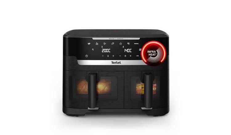 Tefal Ingenio Dual XXL EY9478G0 Infrared 11L Air Fryer - Black