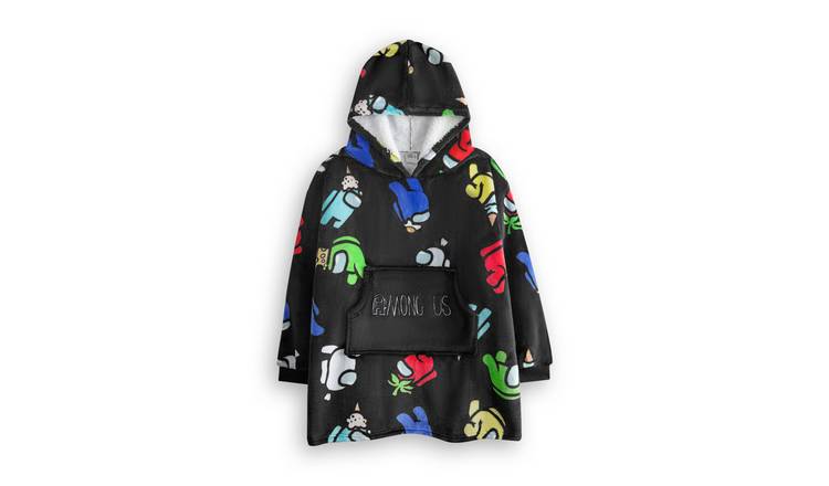 Among Us Character AOP Kids Boys Blanket Hoodie - Multicolured