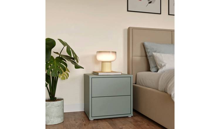 Furniture To Go Alice Springs 2 Drawer Bedside Table - Green