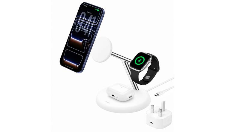 Belkin UltraCharge 25W Qi2.2 3-In-1 Wireless Charger - White