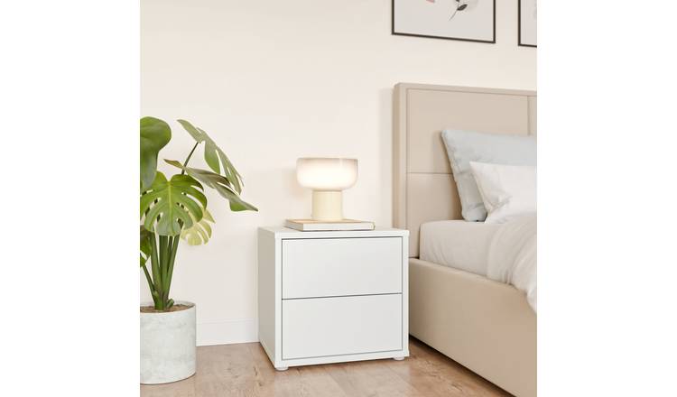 Furniture To Go Alice Springs 2 Drawer Bedside Table - Grey
