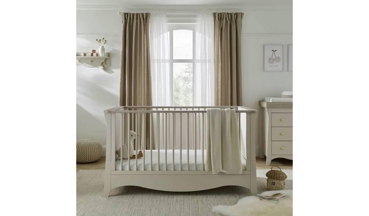 CuddleCo Clara Baby Cot Bed - Cashmere & Ash