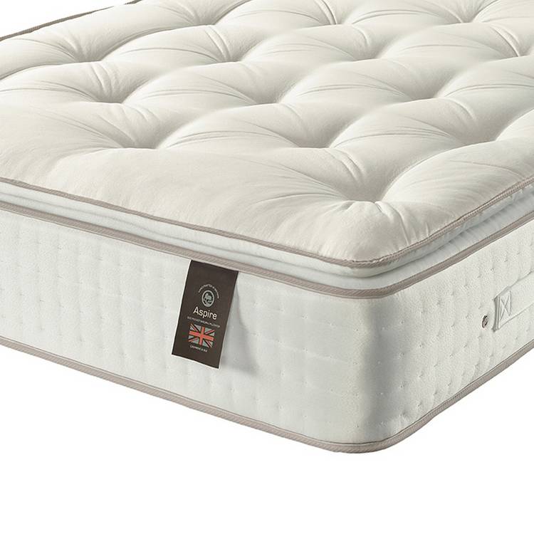Aspire Cashmere & Silk 7000 Pocket Sprung Pillowtop Mattress - Single 0