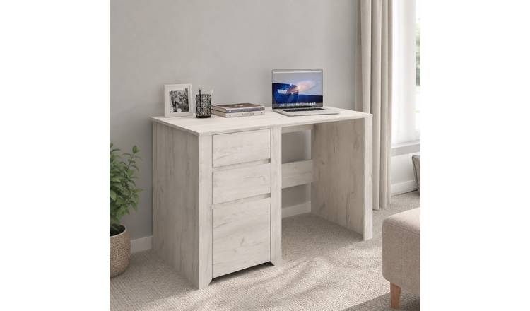 Furniture To Go Angel 3 Drawer Desk - White