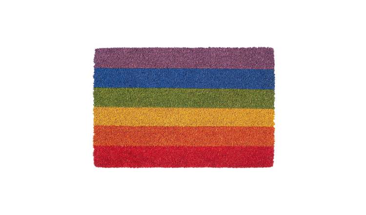 Nicola Spring Coir Door Mats - Rainbow - Pack of 2