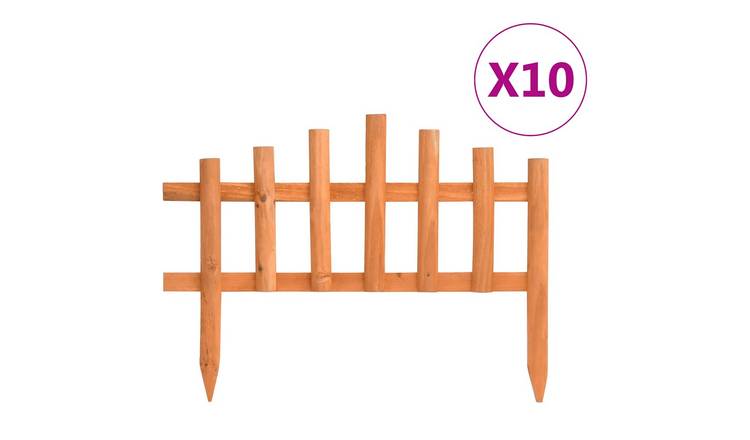 Walplus Pack of 10 Firwood Lawn Edgings - 44 x 35 cm - Orange Finish