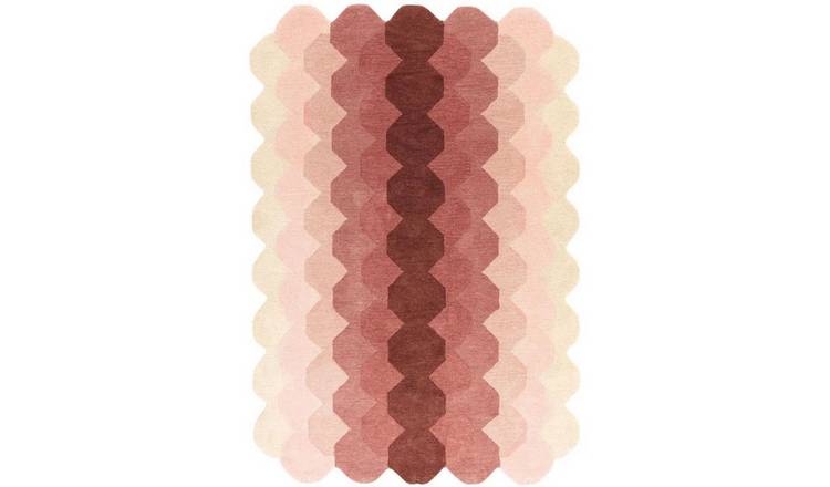 Mega Flooring Pink Handmade Abstract Rug - 120 x 170cm