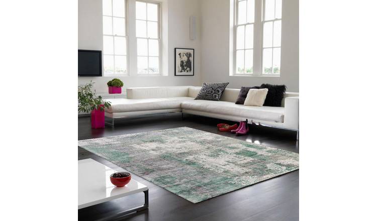 Mega Flooring Green Handmade Abstract Rug - 120 x 170cm