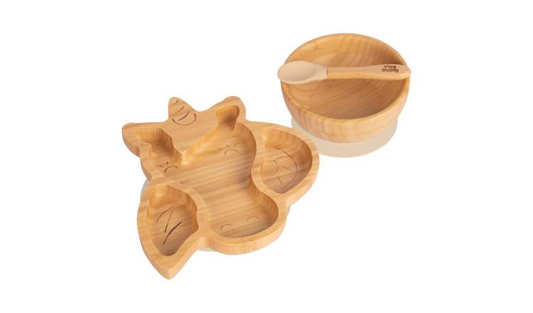 Tiny Dining 3pc Unicorn Bamboo Suction Dinner Set - Beige