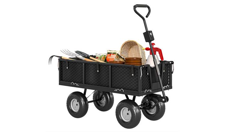 Outsunny Heavy Duty Festival Trolley with Removable Liner - Black