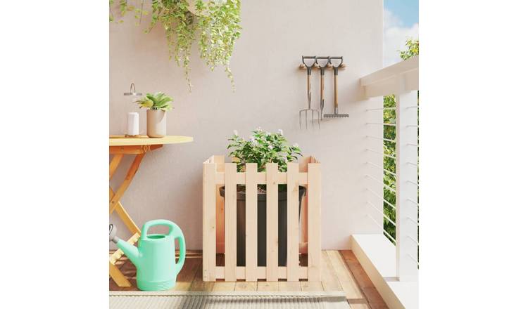 Walplus Wood Garden Planter - 60 x 60 x 60 cm