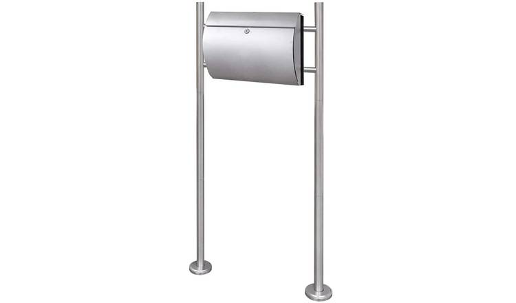 Walplus Stainless Steel Mailbox on Stand - 37.5 x 13 x 31 cm