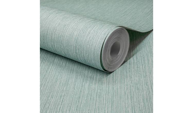 Grandeco Boutique Rays Grasscloth Effect PVC-free Eco Wallpaper - Teal