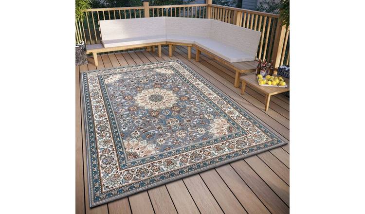 Hanse Home Grey Kadi Indoor Outdoor Flatweave Patio Rug - 160 x 235cm