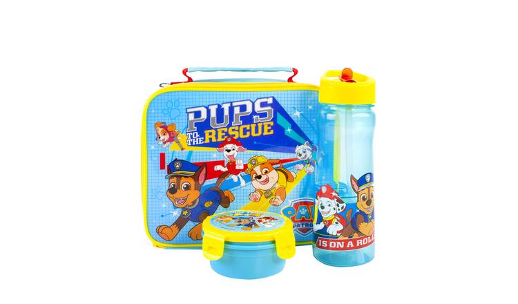 Paw Patrol Kids Boys Lunch Bag Bottle and Snack Pot - Blue