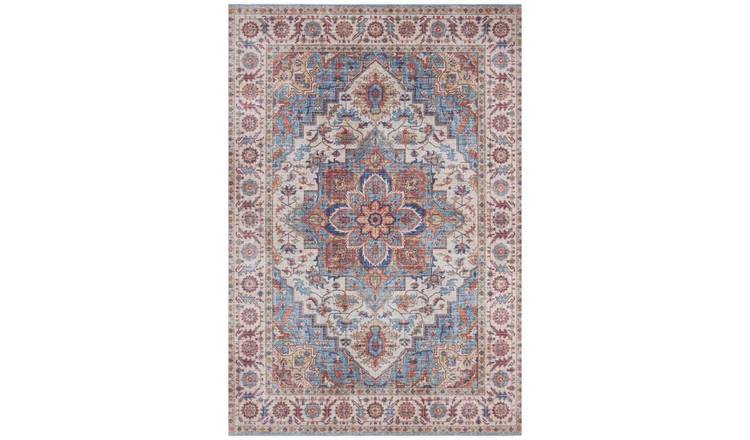 Hanse Home Blue Oriental Anthea Vintage Medallion Flatweave Rug - 80 x 150cm
