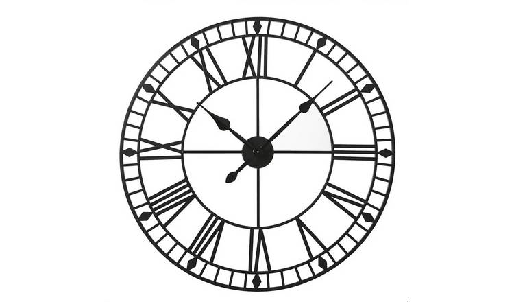 HomeGardenDirect EOS 80x80 Wall Clock - Black