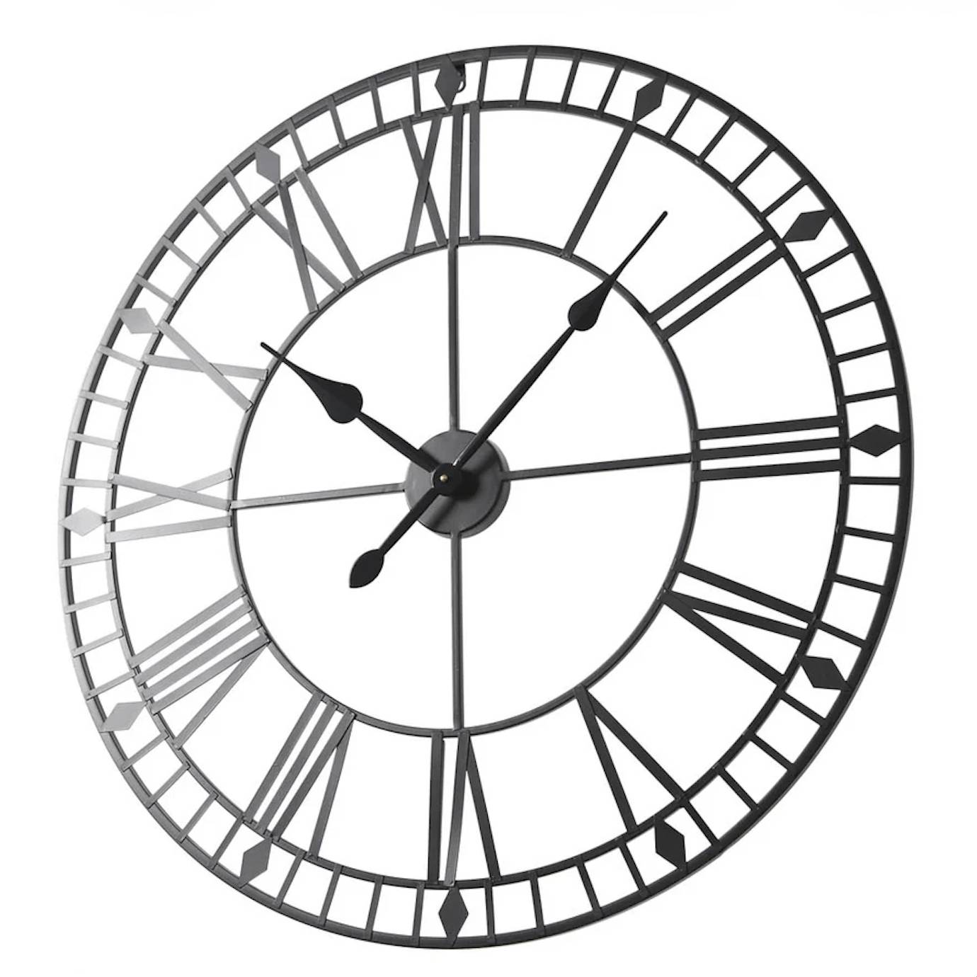 HomeGardenDirect EOS 80x80 Wall Clock - Black - Image 2