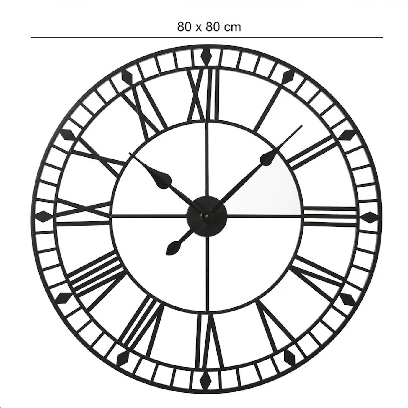 HomeGardenDirect EOS 80x80 Wall Clock - Black - Image 4