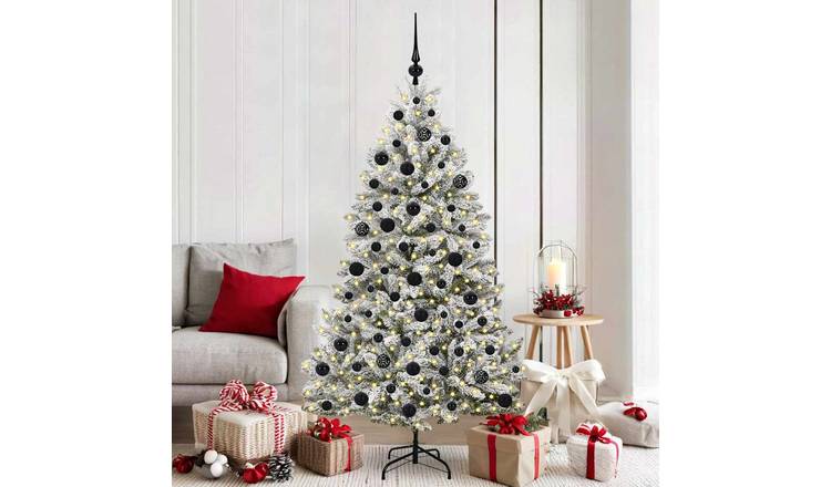 Walplus PVC Artificial Christmas Tree - Green and White - 90 x 90 x 180 cm