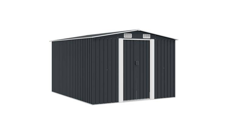 Walplus Garden Shed Large Sliding Components - Anthracite - 257 x 298 x 178 cm