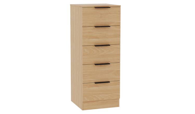 Vida Designs Trega 5 Drawer Narrow Chest - Pine