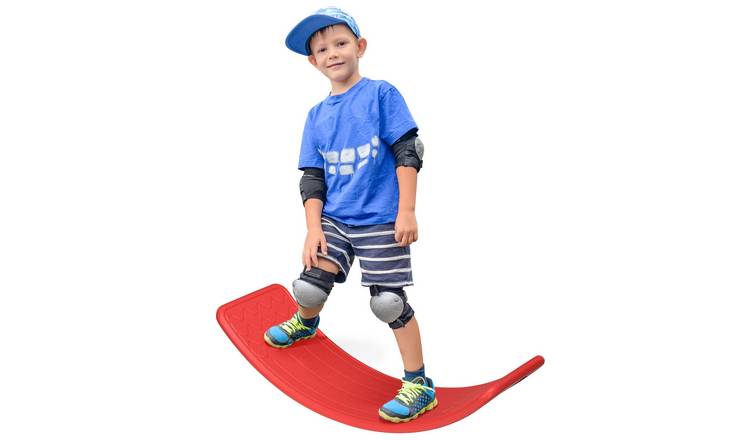 ZONEKIZ Kids Wobble Rocking Balance Board - Red