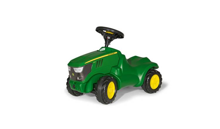 Rolly Toys John Deere 6150R Mini Ride-On Tractor with Opening Bonnet - Green