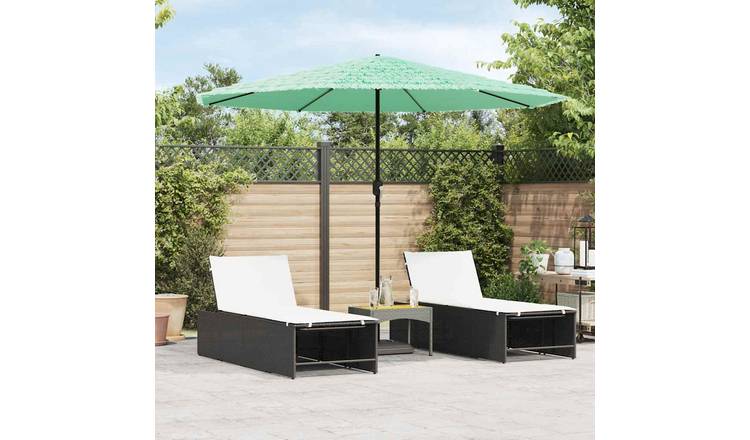 Walplus Polyester Garden Parasol - Green - 324 x 324 x 247 cm