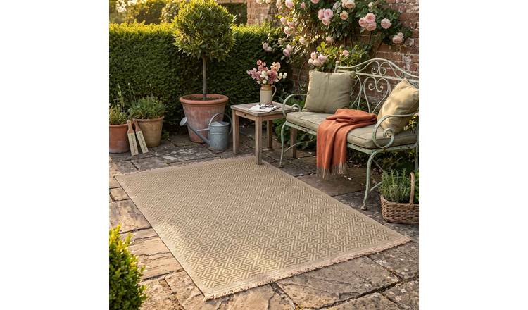 The Rugs Green Nature Outdoor Indoor Greek Key Rug - 200 x 290cm