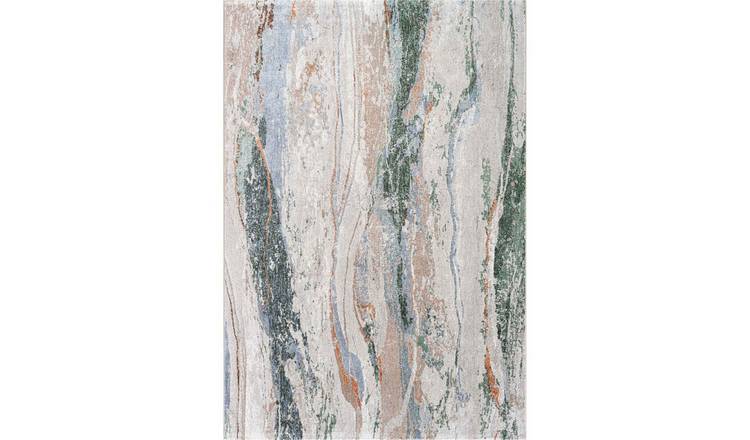 Mega Flooring Beige Modern Abstract Rug - 133 x 195cm
