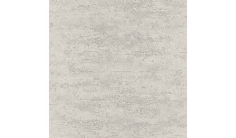 Grandeco Rocca Textured Striped Concrete Metallic Wallpaper -Tauoe