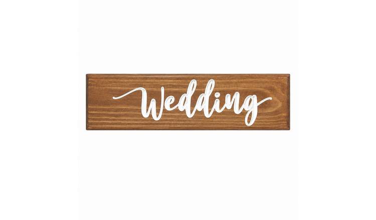 Peak Heritage Engraved Wooden Wedding Sign - L40cm - Wedding
