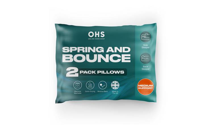 OHS Twin Pack Essentials Pillow