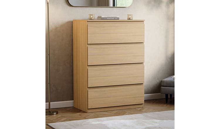 Vida Designs Denver 4 Drawer Chest - Pine