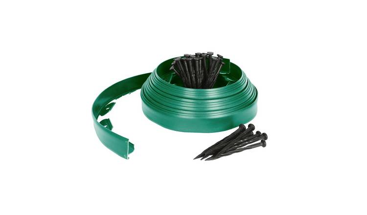 Harbour Housewares Flexible Plastic Lawn & Path Edging - 10m x 4cm - Green
