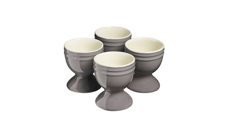Cooks Professional 4 Piece Stoneware Egg Cup Set - Grey