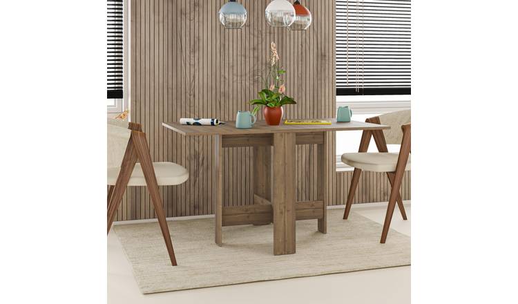 Decortie Artemio Particleboard Folding Dining Table - Dark Oak