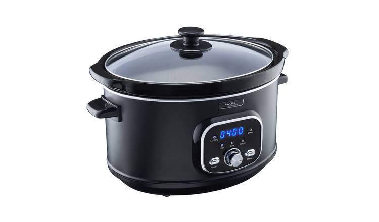 Cooks Professional 3.5L Digital Slow Cooker with 3 Heat Settings - Black