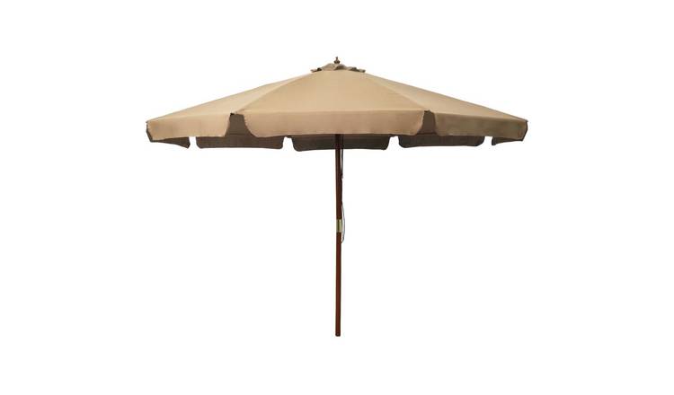 Walplus Garden Parasol - Taupe - 330 x 240 cm