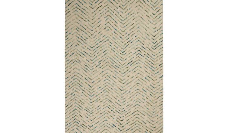 Mega Flooring White Handmade Abstract Rug - 69 x 229cm