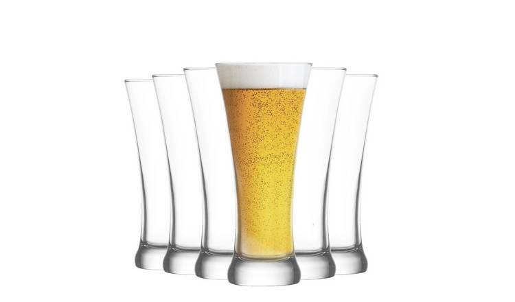 LAV Sorgum Pilsner Beer Glasses - Clear - Pack of 12