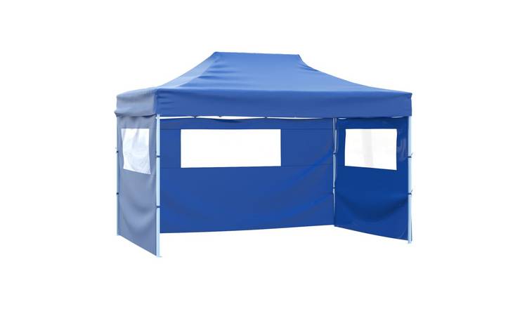 Walplus 3 x 4.5 m Foldable Tent with 3 Walls - Blue