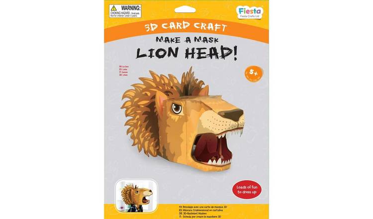 Fiesta Crafts Lion 3D Mask Card Craft - 5 Years +