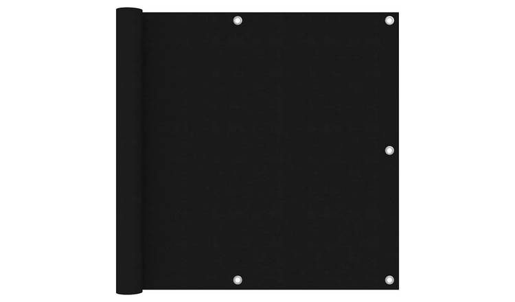 Walplus Polyester Oxford Balcony Screen - Black - 90 x 400 cm