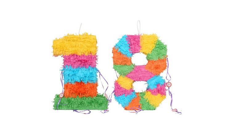 Fax Potato 2pc 18th Birthday Pinata & Blindfold Set - Multi