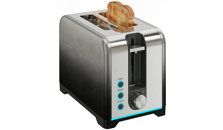 HOMCOM 2 Slice Toaster with 7 Browning Levels with Auto Shut Off - Black