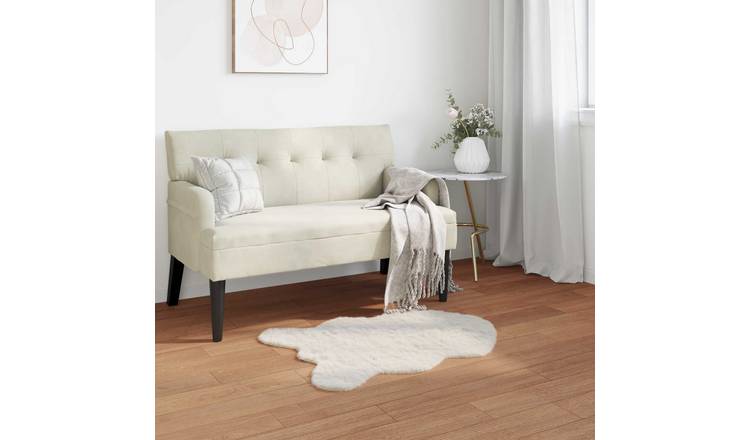 Walplus Olite Polyester Faux Fur Rug - Cream - 60 x 90 cm